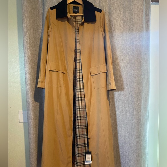 RARE AUTHENTIC TEKBIR Beige Trench Coat Zip sz46 Msrp $749 - Picture 3 of 15